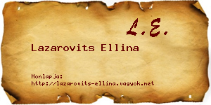 Lazarovits Ellina névjegykártya